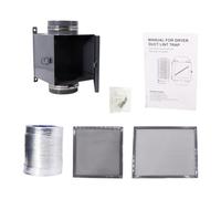 Glayent Trampa Pelusa Conductos Secadora,Kit Ventilación Secadora Interior con Manguera Ventilación para Secadora,Trampa Pelusa para Secadoras de Ropa- Colector Pelusa para Secadora