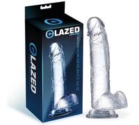 Glazed Dildo Realista con Testículos Material Cristalino 20 cm 200 g