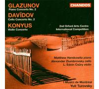 Glazunov: Piano Concerto No. 2 / Davidov: Cello Concerto No. 2 / Konyus: Violin Concerto