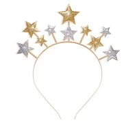 GLBCC Diadema de estrellas de Navidad, bonita diadema de estrellas, accesorios para el cabello de Navidad, diadema de Año Nuevo, diadema para fiestas, festivales, vacaciones, cumpleaños, decoración