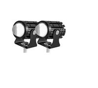 GLBLPEXELR faro delantero moto 2 Uds. Faros Delanteros LED Exploradores Accesorios Para Motocicletas Camión Coche Auxiliar Proyector Adicional Faros Antiniebla(2PC Switch Yellow)