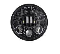 GLBLPEXELR Faros para motocicleta Para Sportster 1200 883 Para Street 500 750 Faros Delanteros LED De 5-3/4" Para Motocicleta Con Halo Angel Eyes Negros De 5.75"(70W Black)