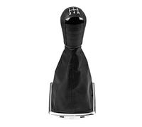 GLBLPEXELR Pomo de cambio de cuero Para Ford Para Focus Para Mondeo MK2 II MK3 S-MAX C-MAX Galaxy Transit 5/6 Velocidad Perilla De Palanca Cambios Coche Stick Pen(5 Speed Black)