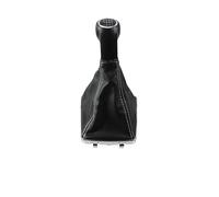 GLBLPEXELR Pomo de cambio de cuero Para Opel Para Astra III H 1,6 Para Vauxhall 2004-2010 5/6 Velocidad Manual Perilla De Palanca Cambios Coche Cabeza(White Line - 6 Speed)