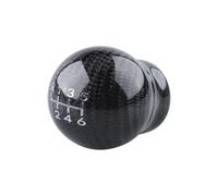 GLBLPEXELR Pomo de cambio de cuero Perilla De Engranaje Fibra Carbono Para Coche Palanca Cambios Elevación Inversa Manual Actualización Interior Del(6 speed)