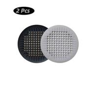 GLBMLMTHZP 1/2/4 piezas de desagüe ducha, colector pelos, cubierta for bañera baño con ventosa 5, pulgadas, colador fregadero silicona, apto for Cubierta de drenaje de piso de acero(2 pcs black gray)