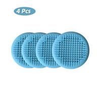 GLBMLMTHZP 1/2/4 piezas de desagüe ducha, colector pelos, cubierta for bañera baño con ventosa 5, pulgadas, colador fregadero silicona, apto for Cubierta de drenaje de piso de acero(4pcs blue x 4)