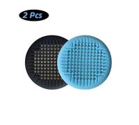 GLBMLMTHZP 1/2/4 piezas de desagüe ducha, colector pelos, cubierta for bañera baño con ventosa 5, pulgadas, colador fregadero silicona, apto for Cubierta de drenaje de piso de acero(2 pcs black blue)