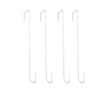 GLBMLMTHZP 1/2/4 piezas de guirnalda floral navideña for colgar sobre la puerta, reutilizable, sin clavos Gancho para baño(White 4pc)