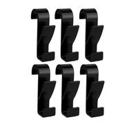 GLBMLMTHZP 1/6 piezas de ganchos for colgar toallas baño, radiador, soporte for riel secado multifunción, gancho for y ropa Gancho para baño(Black-6pcs)
