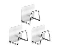 GLBMLMTHZP 1-6 piezas de soporte for tapa olla secado rápido, ganchos acero inoxidable for fregadero cocina, adhesivos pared, organizador almacenamiento for el hogar Gancho para baño(3PCS)