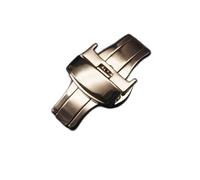 GLBMLMTHZP 12 mm 14 mm 16 mm 18 mm 20 mm Hebilla de mariposa de alta calidad Doble Prensa Exquisito Accesorios de cinturón de acero inoxidable Accesorios unisex Hebilla de mesa(Rose Gold 16mm)
