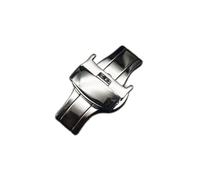 GLBMLMTHZP 12 mm 14 mm 16 mm 18 mm 20 mm Hebilla de mariposa de alta calidad Doble Prensa Exquisito Accesorios de cinturón de acero inoxidable Accesorios unisex Hebilla de mesa(Steel Color 16mm)