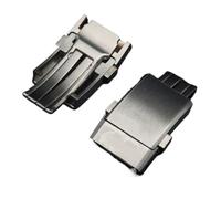 GLBMLMTHZP 20 mm caucho duradera correa de silicona plata hebilla ajustable de plata hebilla clásica Hebilla de acero inoxidable for mujer Hebilla de mesa