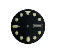 GLBMLMTHZP 28.5mm Green Watch Dial Japón C3 Luminoso Luminoso Soltero y doble Calendario Reloj Relojes de cara Accesorios for NH35 / NH36A Movimiento Esfera del reloj(Dual calendar)