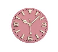 GLBMLMTHZP 28.5mm reloj de reloj + relojes manos verde luminoso modificado 369 uñas reloj de cara accesorios accesorios en forma NH35 / NH36 / 4R / 7S Movimiento Esfera del reloj(Rosa)