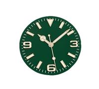 GLBMLMTHZP 28.5mm reloj de reloj + relojes manos verde luminoso modificado 369 uñas reloj de cara accesorios accesorios en forma NH35 / NH36 / 4R / 7S Movimiento Esfera del reloj(Verde)