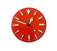 GLBMLMTHZP 29mm colorido reloj reloj + reloj manos conjunto verde luminoso accesorios de relojes relojes de reloj for NH35 / NH36 / 8215 / Compatible con Mingzhu 2813 Movimiento. Esfera del reloj(Red