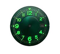 GLBMLMTHZP 33. 5mm Reloj de reloj for NH35 / NH36 / 7S // 4R Movimiento con esfera verde verde luminosa verde. Esfera del reloj(Verde)