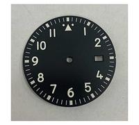 GLBMLMTHZP 33. 5mm Reloj de reloj for NH35 / NH36 / 7S // 4R Movimiento con esfera verde verde luminosa verde. Esfera del reloj(Wit)