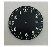 GLBMLMTHZP 33. 5mm Reloj de reloj for NH35 / NH36 / 7S // 4R Movimiento for esfera verde verde luminosa verde. Esfera del reloj(Wit)