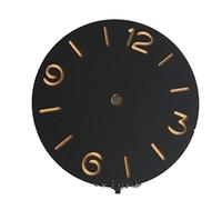 GLBMLMTHZP 38.9mm Black Sandwich Dial Marks Naranja compatible for Eta 6497 6498 Movimiento de reloj de bobinado de mano Esfera del reloj