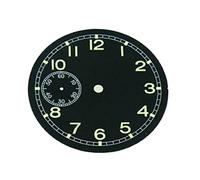 GLBMLMTHZP 38.9mm Black Watch Dial Green Markers Fit Hand Windering 6497 Movimiento 44mm Vintage Watch Case Esfera del reloj