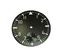 GLBMLMTHZP 38.9mm dial negro luminosos números blancos en forma de devanado de mano 6498 St36 Movimiento de reloj mecánico Esfera del reloj