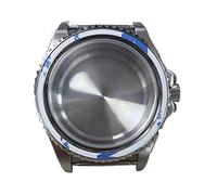 GLBMLMTHZP 4 0mm aluminio bisel zafiro plana cristal caso reloj para NH35 / NH36 / 4R36 reloj piezas movimiento caja de reloj(no bisel)