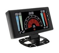 GLBMLMTHZP 5 pulgadas 6 en 1 coche digital LCD Medidor de presión de aceite de calibre + voltímetro + medidor de temperatura del agua + calibre de temperatura de combustible + Rpm + Reloj Medidor de v