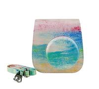 GLBMLMTHZP Accesorios de la cámara Artista Pintura al óleo PU Cuero Cámara instantánea Bolsa de hombro Estuche protector Estuche protector Estuche apto for Fujifilm Apto for Mini 11 bolso de la cámara