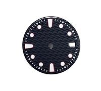 GLBMLMTHZP Accesorios de reloj de esfera corrugada 29mm Dial de cuatro clavijas sin luminoso adecuado for 8215, 8200 y Movimiento Pearl 2813 Esfera del reloj(Taille unique)