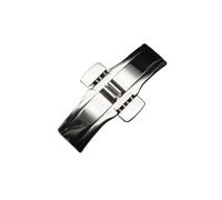 GLBMLMTHZP Accesorios de reloj de metal de metal sólido de acero inoxidable Accesorios de doble botón Doble reloj plegado Cierre de mariposa Cierre de despliegue compatible for Tissot Hebilla de mesa(