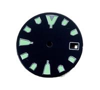 GLBMLMTHZP Accesorios de relojes 28.5mm Piezas de modificación de marcación adecuadas for ensamblaje japonés NH35 / NH36 Movimiento automático verde luminoso. Esfera del reloj(With S logo)