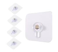 GLBMLMTHZP Adhesivo transparente con tornillo, sin dejar rastro, for colgar fotos en la pared, clavos, 5 unidades Gancho para baño