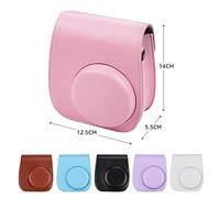 GLBMLMTHZP Bolsa de Bolsa de cámara instantánea portátil PU Cinturón de Cuero Correa de Hombro Ajuste for Fujifilm Ajuste for Fuji Mini 11 Bolso de la cámara(Flamingo)