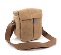 GLBMLMTHZP Bolsa de cámara Digital Bolsa de Hombro WX200 WX300 WX170 WX150 NEX-C3 NEX-3N NEX-5C NEX-5R NEX-5N NEX-5T H100 H200 A5000 Apto for Sony Bolso de la cámara(Khaki)