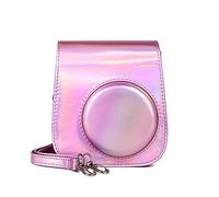 GLBMLMTHZP Bolsa de cámara Funda Protectora de Color Brillante Cámara de Cuero Retro Cámara de Cuero Ajuste for Fuji Fit for Polaroid Mini 11 Bolso de la cámara(B)