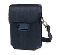 GLBMLMTHZP Bolsa de Impresora PU Bolsa de Almacenamiento de Cuero Azul Pink Blanco Correa de Hombro Bolsa de Asas Bolsa de Hombro Ajuste for Fujifilm Mini Link Bolso de la cámara(Dark Blue)