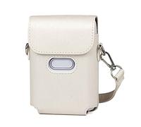 GLBMLMTHZP Bolsa de Impresora PU Bolsa de Almacenamiento de Cuero Azul Pink Blanco Correa de Hombro Bolsa de Asas Bolsa de Hombro Ajuste for Fujifilm Mini Link Bolso de la cámara(Wit)