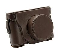 GLBMLMTHZP Bolsa Protectora Cubierta Protectora Cámara de Cuero Caja de la Caja Fuerte Ajuste for Fujifilm Fuji X10 x20 Apto for FinePix Bolso de la cámara(Coffee)