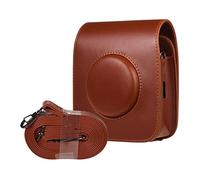 GLBMLMTHZP Bolsas de cámara PU Funda Protectora de la Bolsa de la Bolsa de la Correa del Hombro Retro del Cuero for Adaptarse a Fujifilm Instax Cuadrado sq20 sq10 Bolso de la cámara(Auburn)