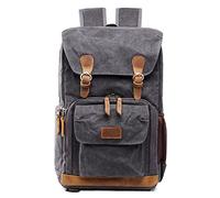 GLBMLMTHZP Bolso de cámara Batik Batik Batik Impermeable Fotografía Impermeable Cámara Grande Mochila Ajuste for Fuji Ajuste for Nikon Fit for Canon Fit for Sony Bolso de la cámara(Gray)