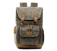 GLBMLMTHZP Bolso de cámara Batik Batik Batik Impermeable Fotografía Impermeable Cámara Grande Mochila Ajuste for Fuji Ajuste for Nikon Fit for Canon Fit for Sony Bolso de la cámara(Verde)