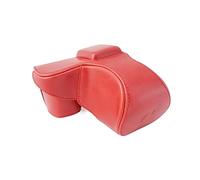 GLBMLMTHZP Bolso de cámara de Cuero de Cuero de PU Retro for Correa de café Negro marrón Ajuste Rojo for Sony Nex 5n Nex 5t nex 5r Bolso de la cámara(R)