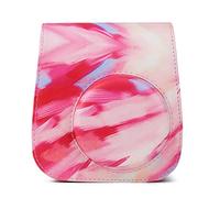 GLBMLMTHZP Bolso de Cuero PU for cámara, Bolso Rosa Pastel con Correa for el Hombro, Funda Protectora for cámara, Apto for Fujifilm Mini 11 9 8, película instantánea Bolso de la cámara
