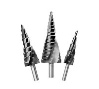 GLBMLMTHZP Broca escalonada de ranura recta de 4-12, 4-20 y 4-32 mm, nitruro negro, hexagonal, for madera y metal, herramientas de perforación. Juego de fresas(304021816)
