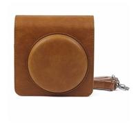 GLBMLMTHZP Camera Bag Retro PU Leather Case Shoulder Strap Bag Portable Protective Bag Fit For FUJIFILM Fit For Square SQ6 Bolso de la cámara(Marrone)