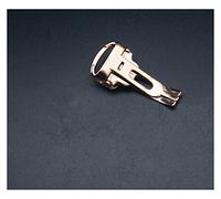 GLBMLMTHZP Cierre plegable de metal de acero inoxidable duradero 12/14 / 16/18/20/22 mm Cierre de moda accesorios de cierre Hebilla de mesa(Rose Gold 14mm)