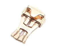 GLBMLMTHZP Clip plegable Clip de acero inoxidable for hebilla plegable 18 mm hebilla correa de metal reloj hebilla compatible for omega Hebilla de mesa(Rose gold)